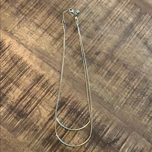 Two tier bar gold necklace